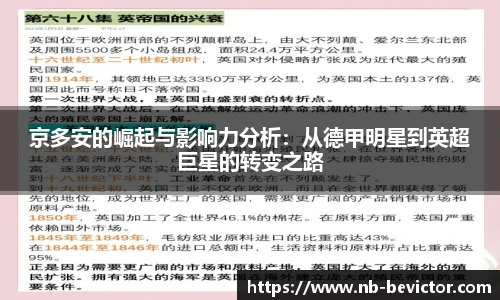 京多安的崛起与影响力分析：从德甲明星到英超巨星的转变之路